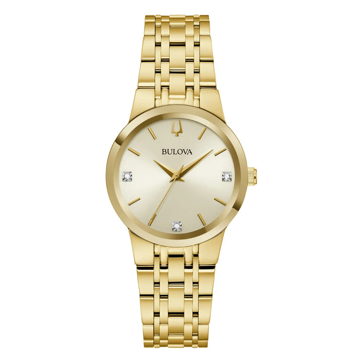 Bulova 97P159 Champagne Dial Watch