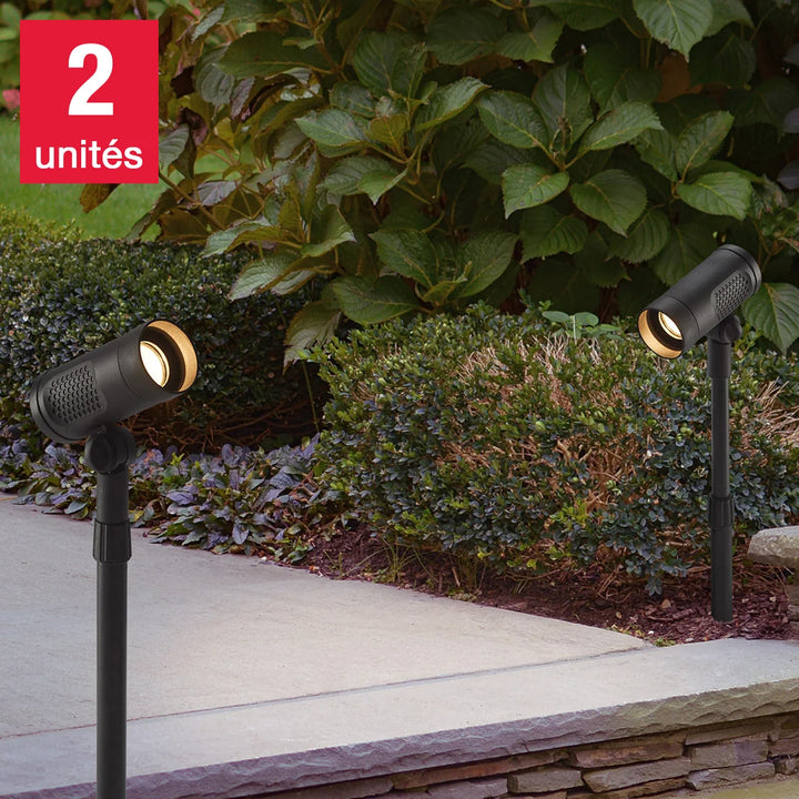 Pathmark Lighting - Éclairage directional solaires à DEL, paquet de 2