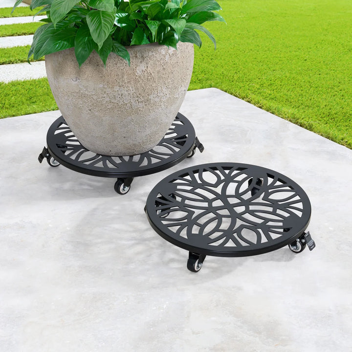 Stylecraft - Chariot de déplacement pour jardinière extérieur, paquet de 2
