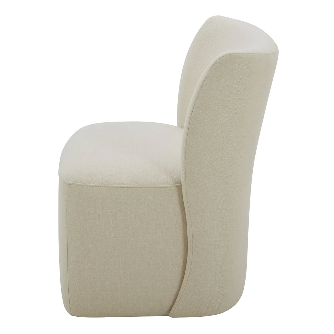 Aiden & Ivy Blai Fabric Rolling Armless Accent Chair