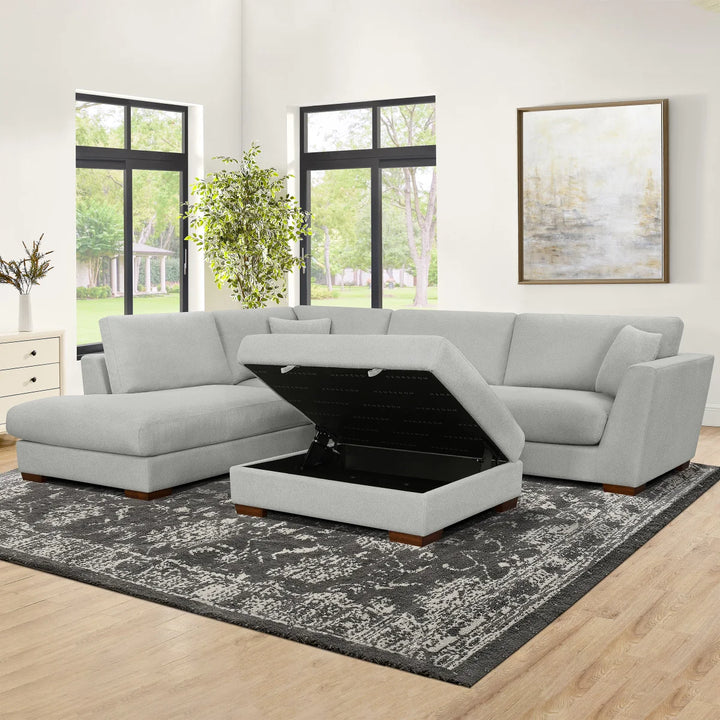 Henredon - Sectionnel en tissu Larkin House, 2 pièces