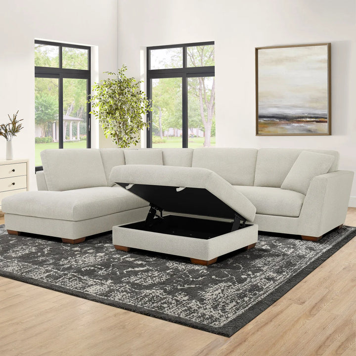 Henredon - Sectionnel en tissu Larkin House, 2 pièces