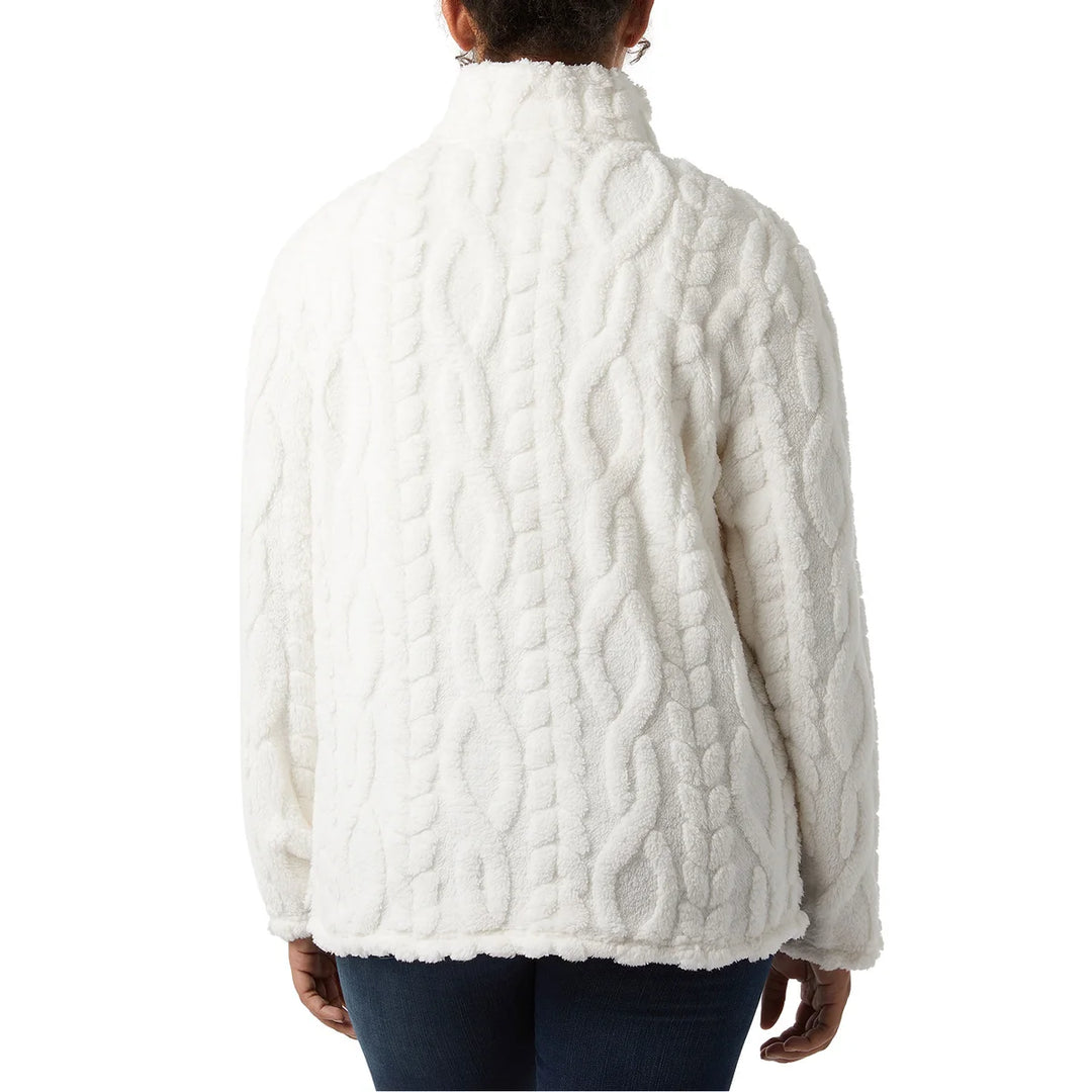 32 Degrées – Chandail en sherpa en tricot torsadé