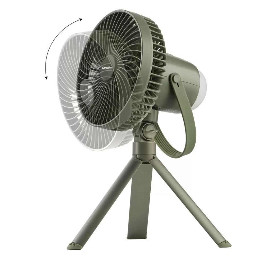 Camelion - Ventilateur de camping rechargeable avec lumière DEL