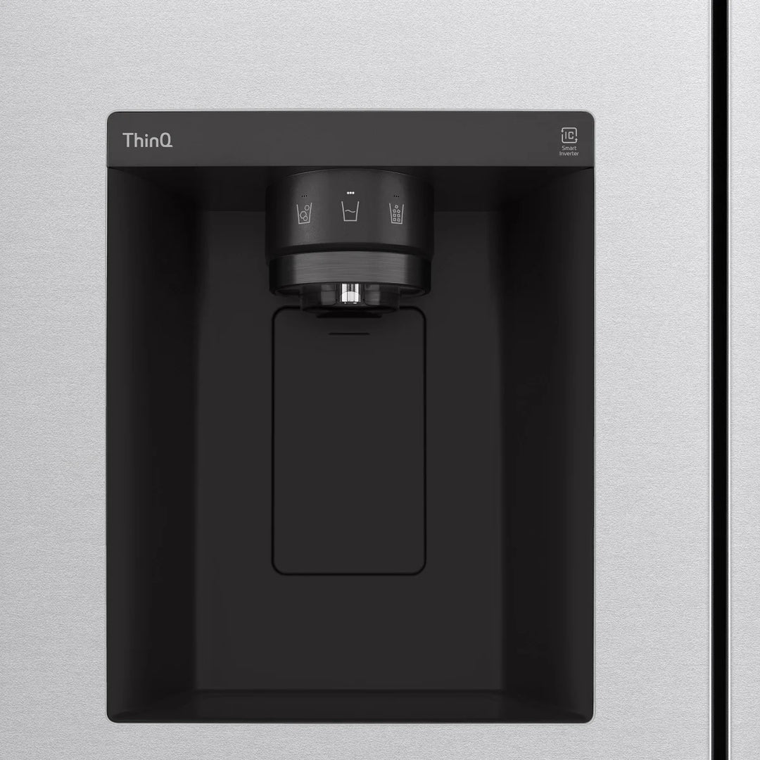 LG - 36 in. 23 cu ft Side-by-Side Refrigerator with Ice and Water Dispenser