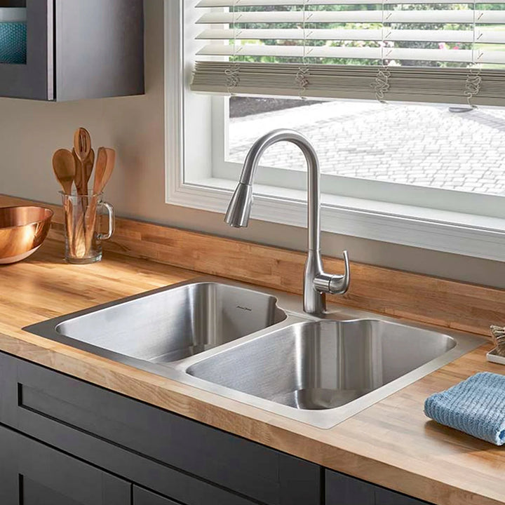 American Standard Kitchen Sink with Pull-Down Faucet - Stainless Steel