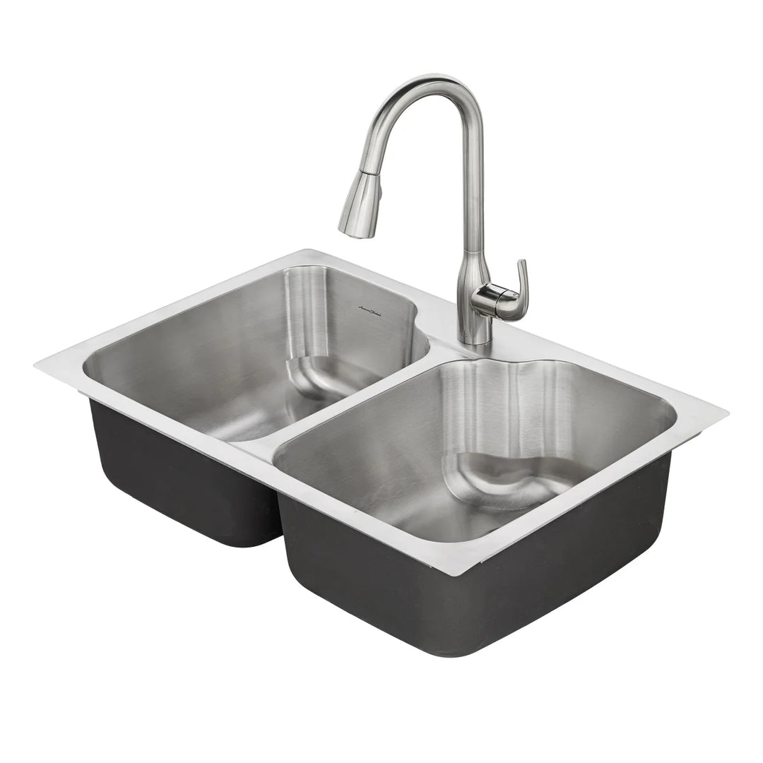 American Standard Kitchen Sink with Pull-Down Faucet - Stainless Steel