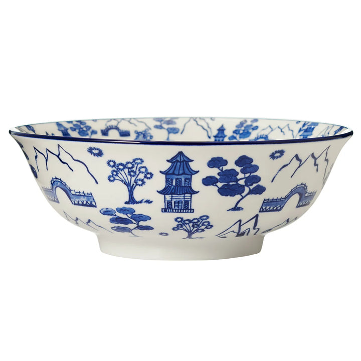 Maison Neuve 8-Piece Porcelain Bowl Set with Chopsticks