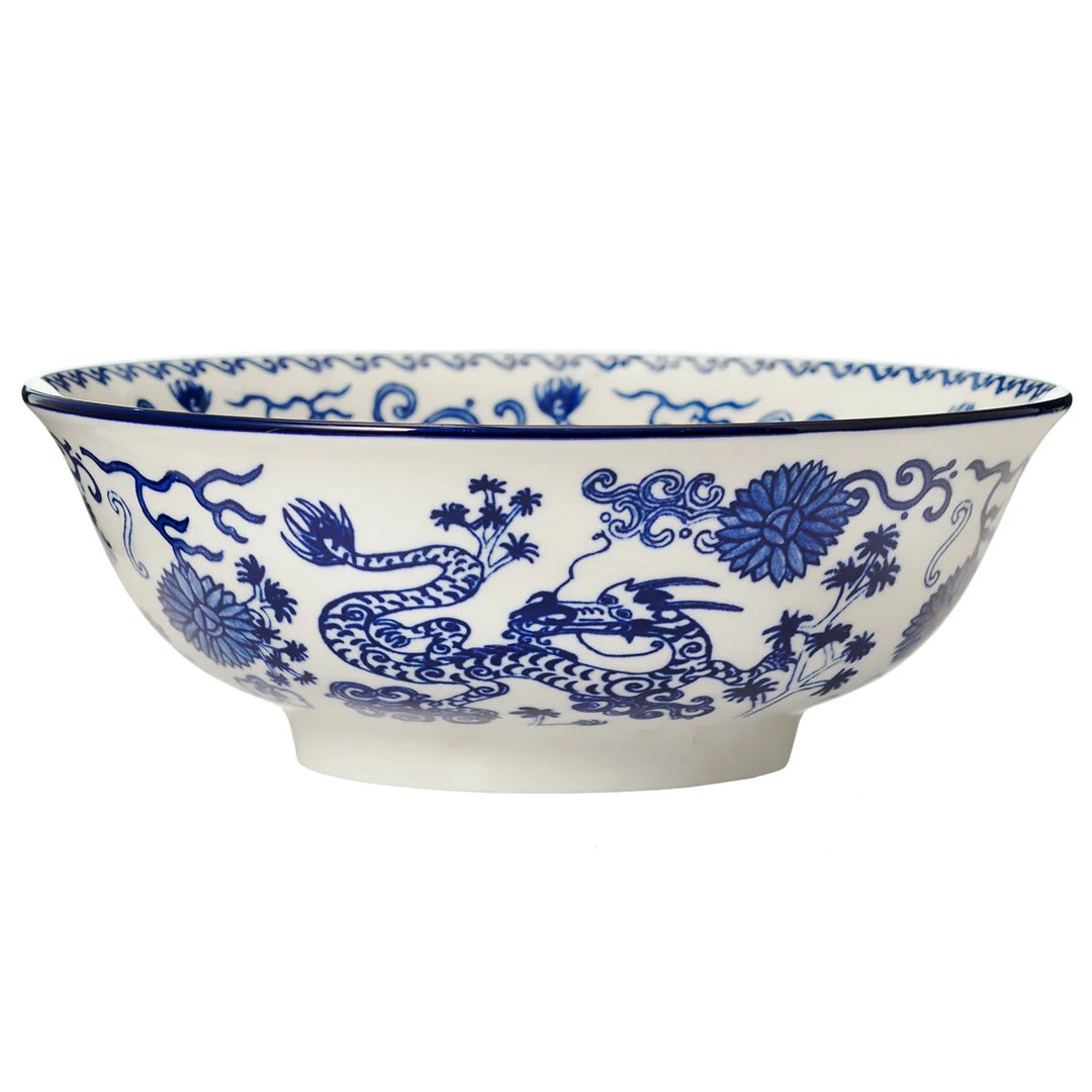 Maison Neuve 8-Piece Porcelain Bowl Set with Chopsticks