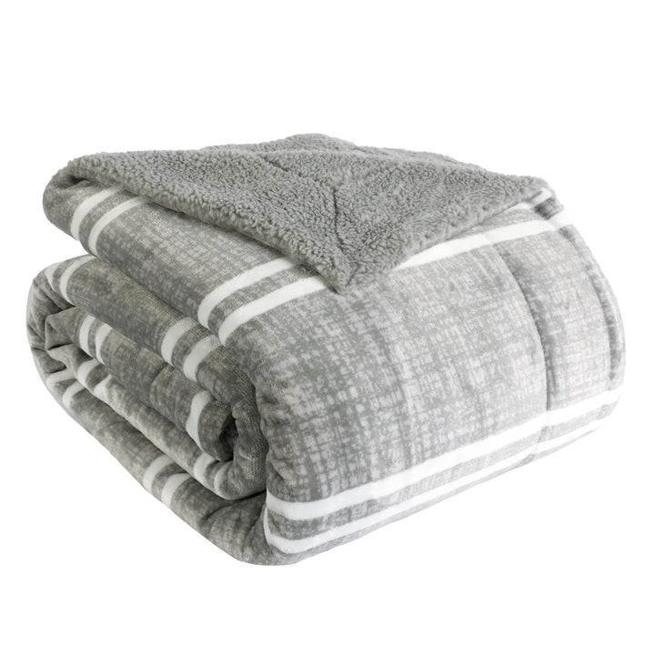 Life Comfort Reversible Sherpa Plush Blanket