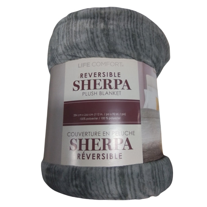 Life Comfort Reversible Sherpa Plush Blanket