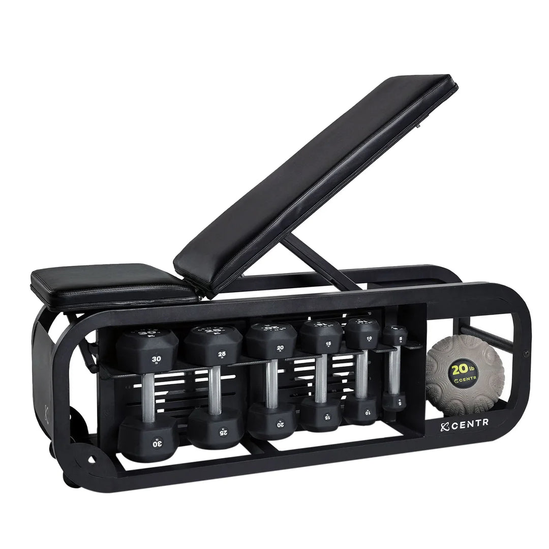 Centr Fusion Bench with Dumbbell Storage