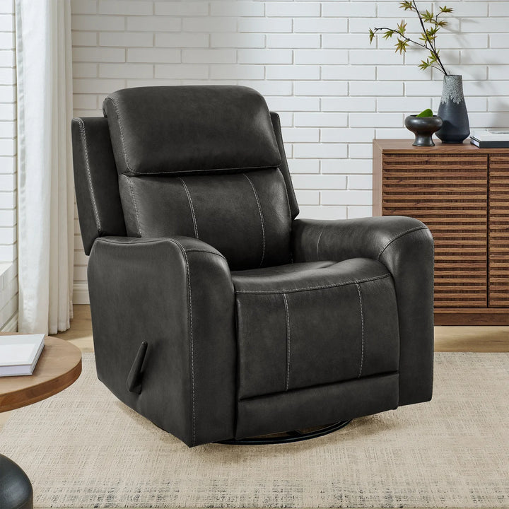 Barcalounger - Fauteuil inclinable pivotant en cuir