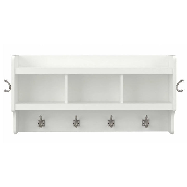 Bush Furniture Woodland - Wall-Mounted Coat Rack with Shelf