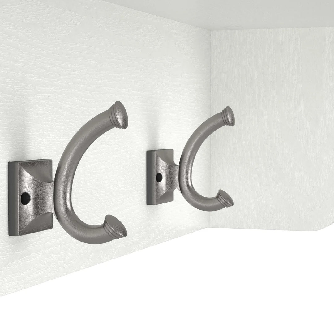 Bush Furniture Woodland - Wall-Mounted Coat Rack with Shelf