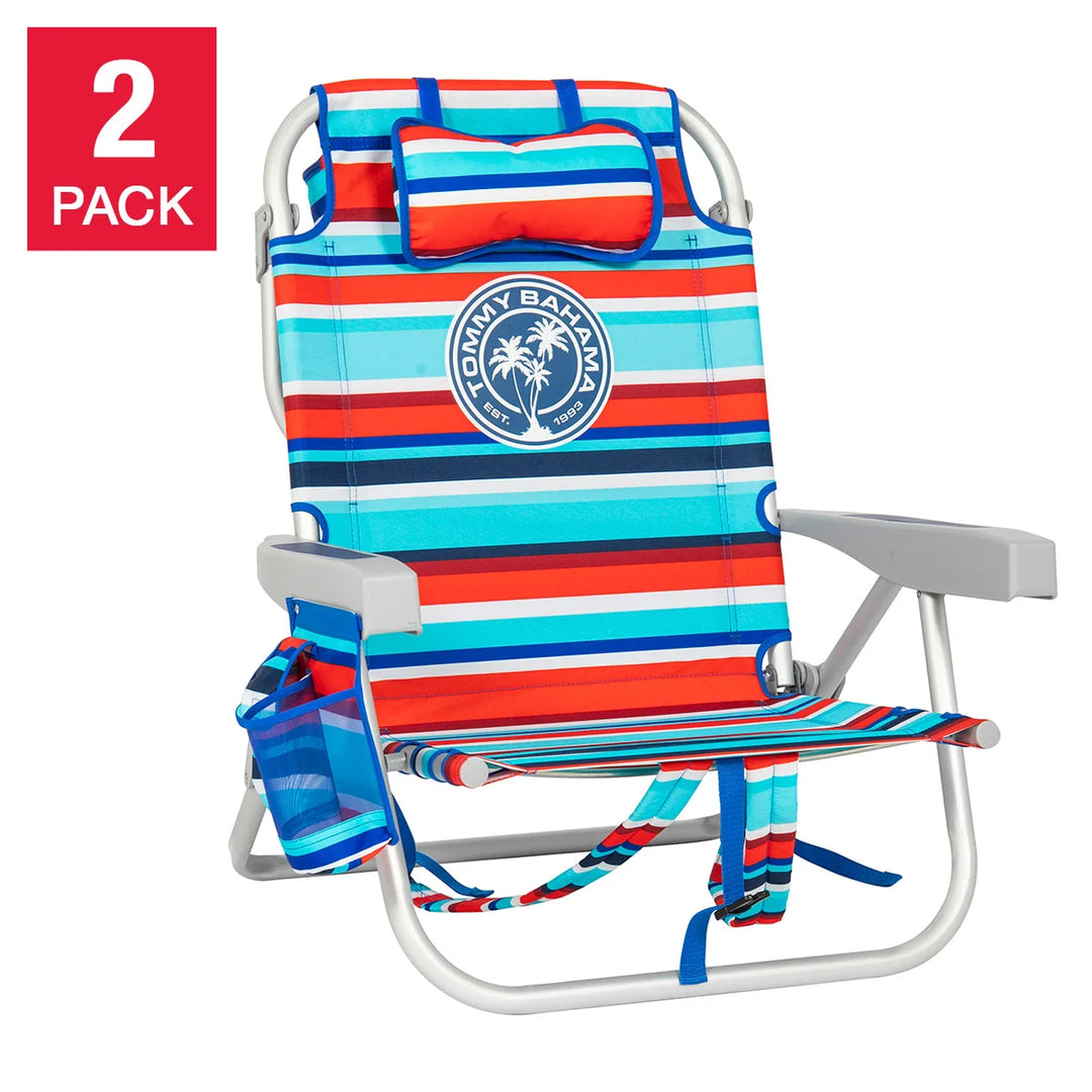 Tommy Bahama - 5-Position Backpack Beach Chairs
