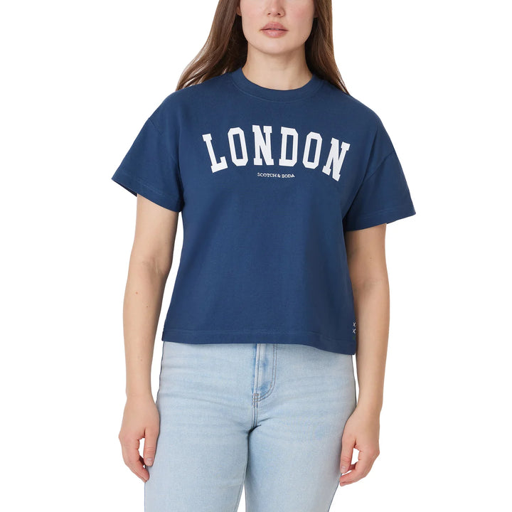 Scotch & Soda - Chandail carré avec motif urbain