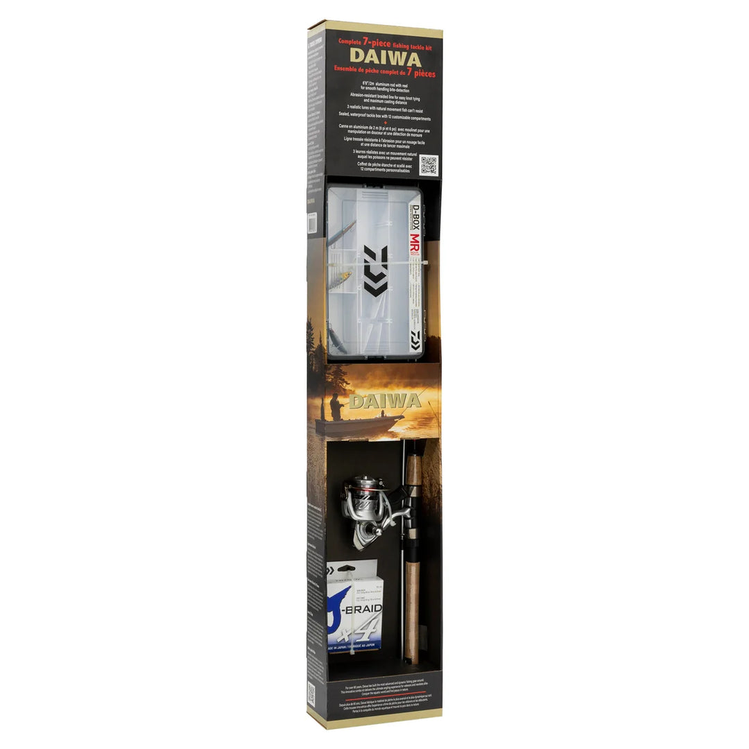 Daiwa - Canne à pêche avec moulinet et boîte à pêche