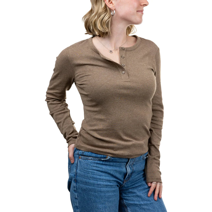 Calvin Klein - Chandail henley en maille à manches longues