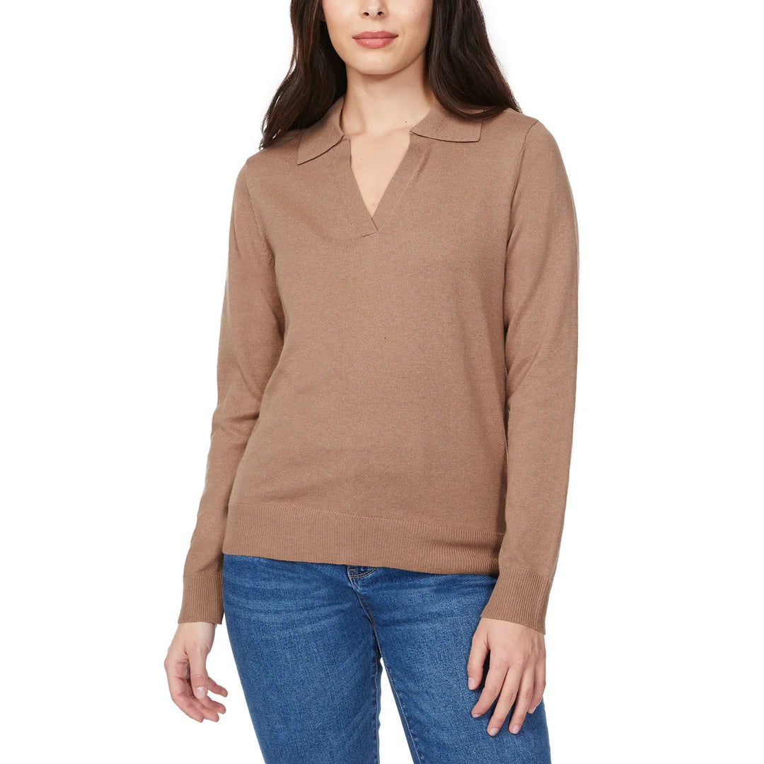 Loft – Chandail en tricot fin à col Johnny