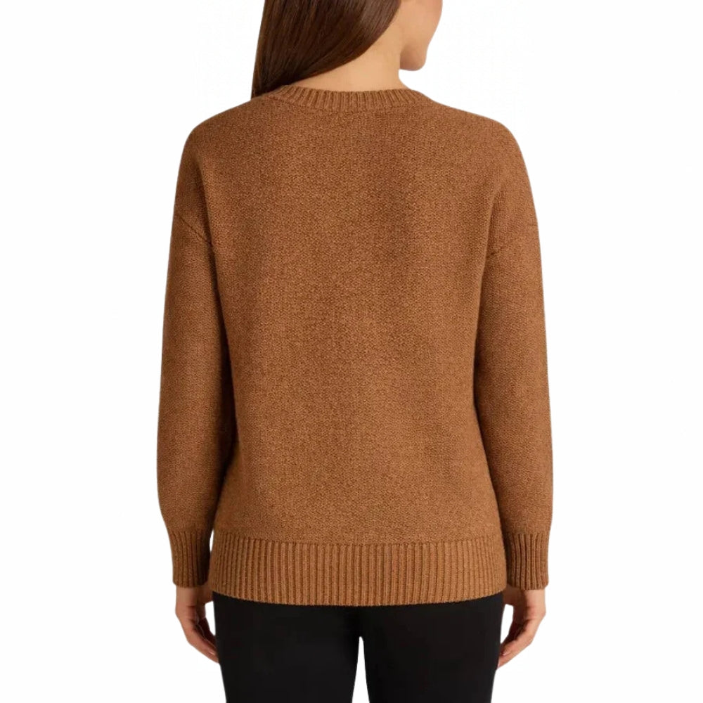 Matty M - Waffle Knit Crew Neck Sweater