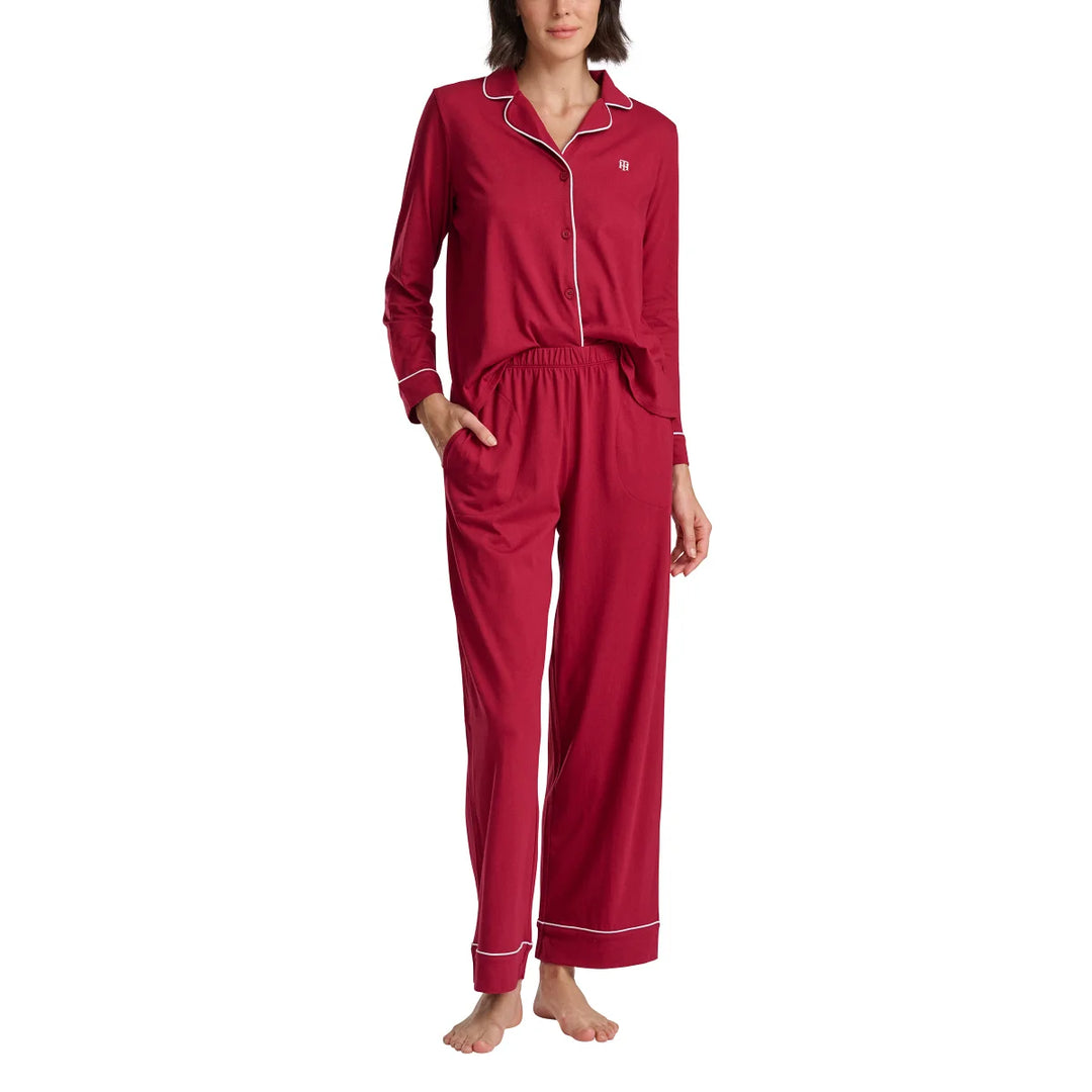 Tommy Hilfiger - Ensemble pyjama à col cranté, 2 pièces