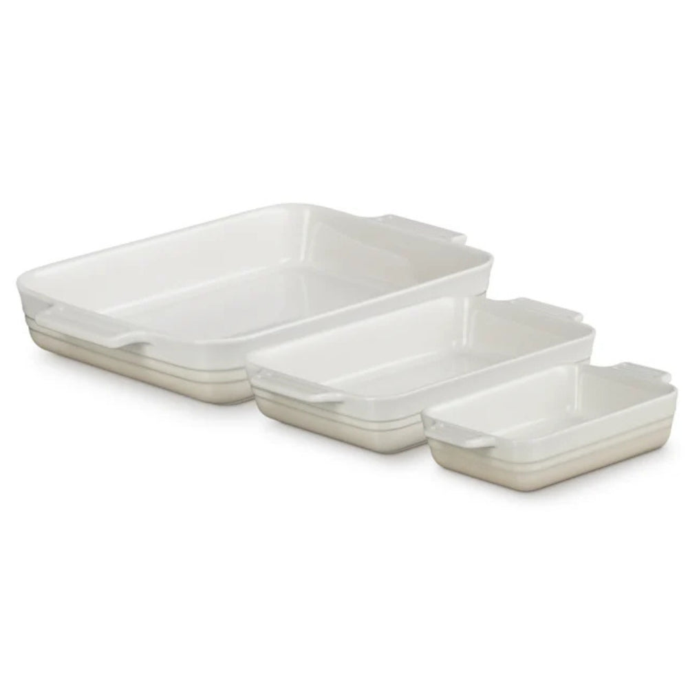 Le Creuset - Ensemble de 3 Plats Rectangulaires