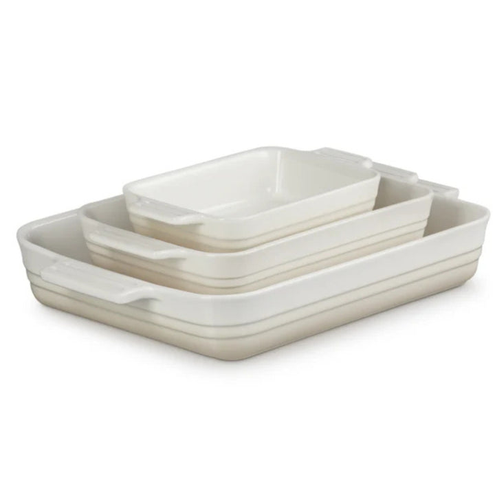 Le Creuset - Ensemble de 3 Plats Rectangulaires