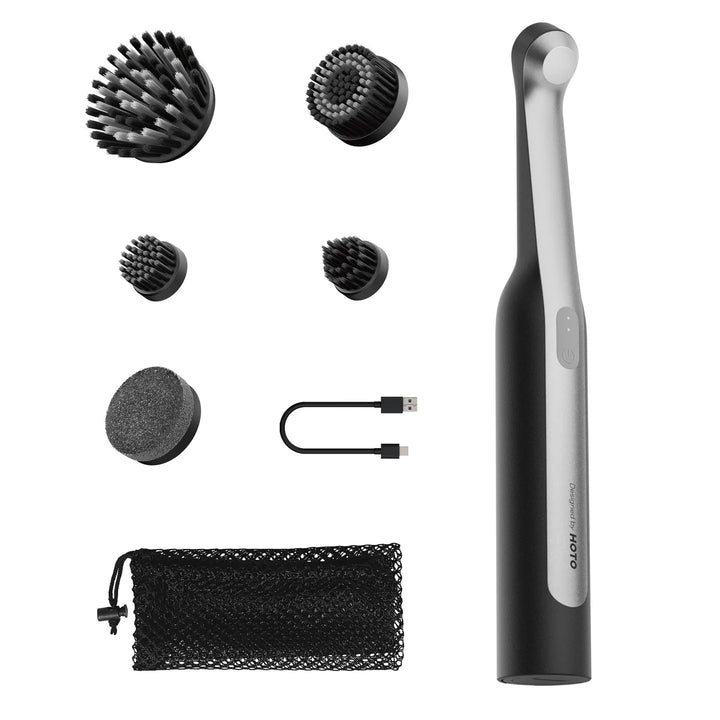 HOTO - Brosse de nettoyage électrique rotative rechargeable