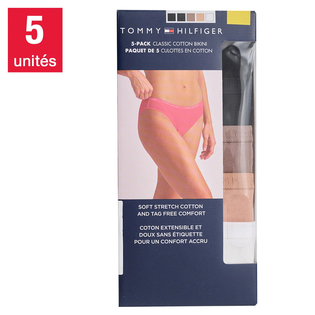 Tommy Hilfiger - Culottes bikini en coton, paquet de 5