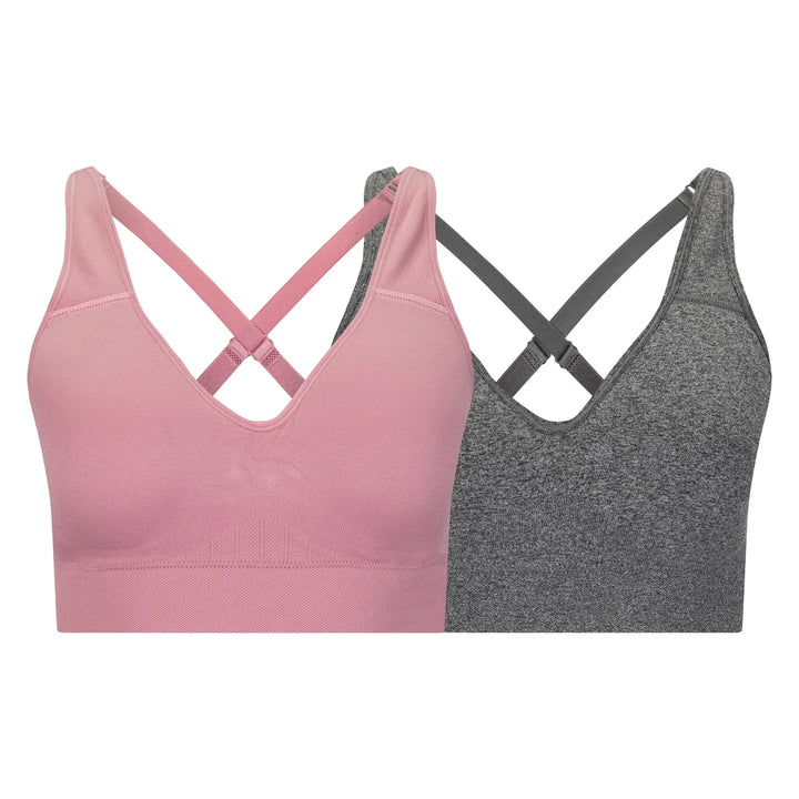 Puma - Soutien-gorge sport, paquet de 2