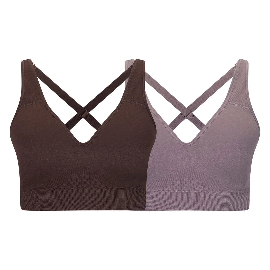 Puma - Soutien-gorge sport, paquet de 2