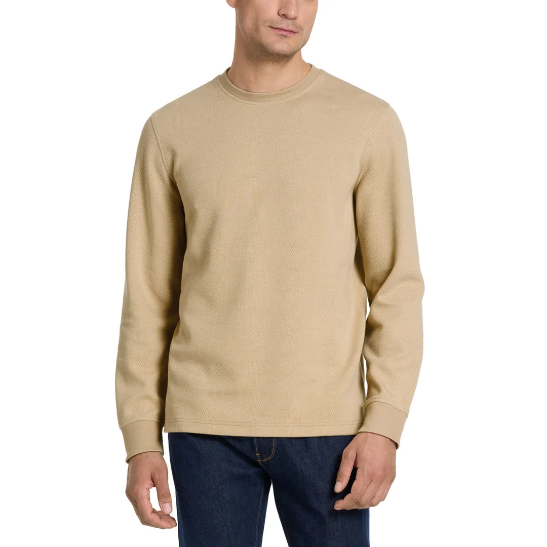 Van Heusen - Jacquard Long Sleeve Crew Neck Sweater