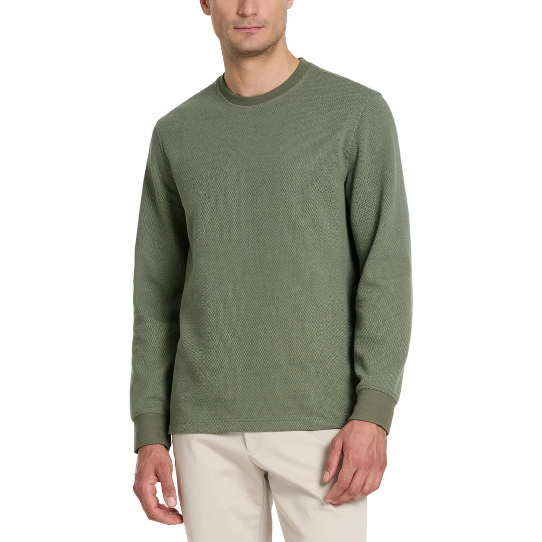 Van Heusen - Jacquard Long Sleeve Crew Neck Sweater