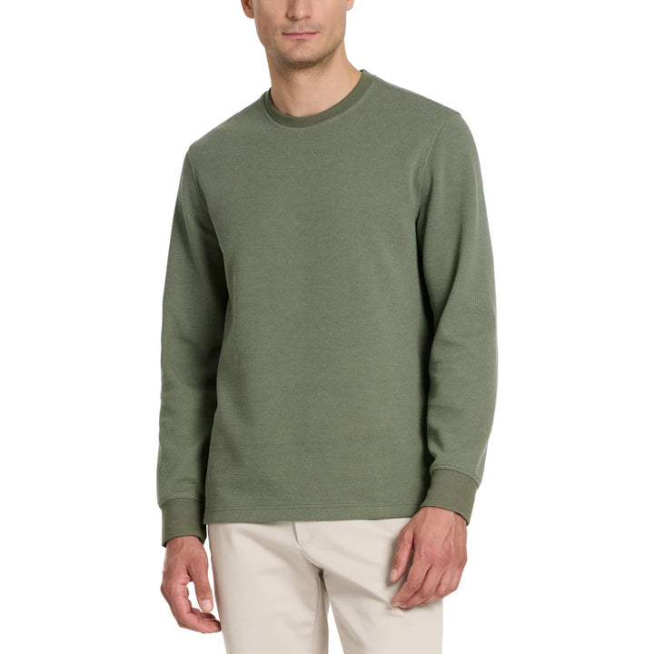 Van Heusen - Jacquard Long Sleeve Crew Neck Sweater