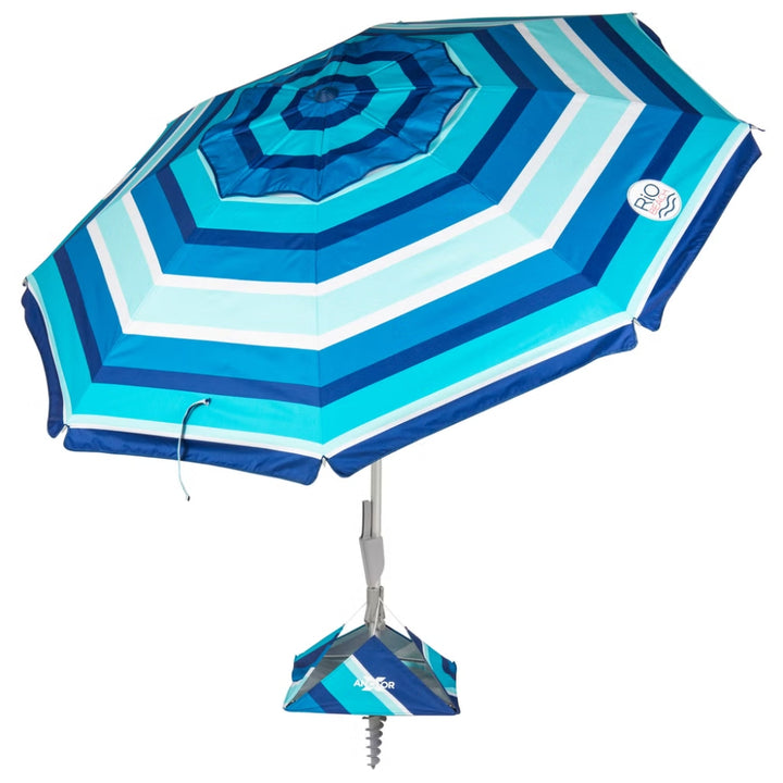 Rio - Parasol de plage 2,3 m (7,5 pi) avec AnchorX