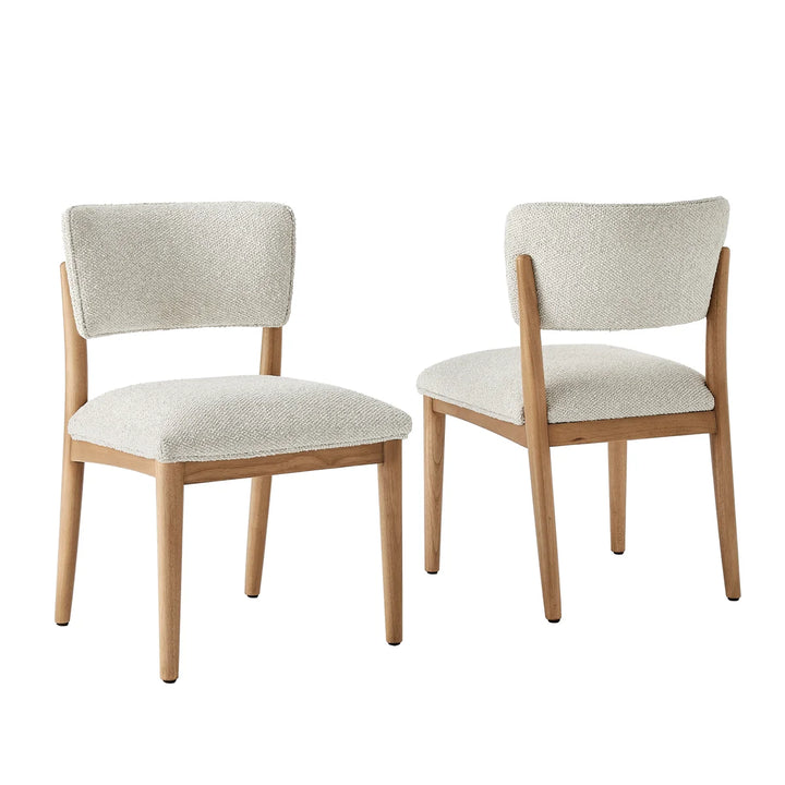 Aiden & Ivy - Chaises de salle à manger en tissu Tate, paquet de 2
