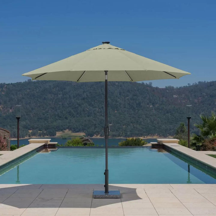 SunVilla Round LED Market Umbrella