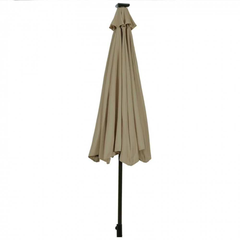 SunVilla - Parasol rond de 3 m (10 pi) avec éclairage solaire à DEL