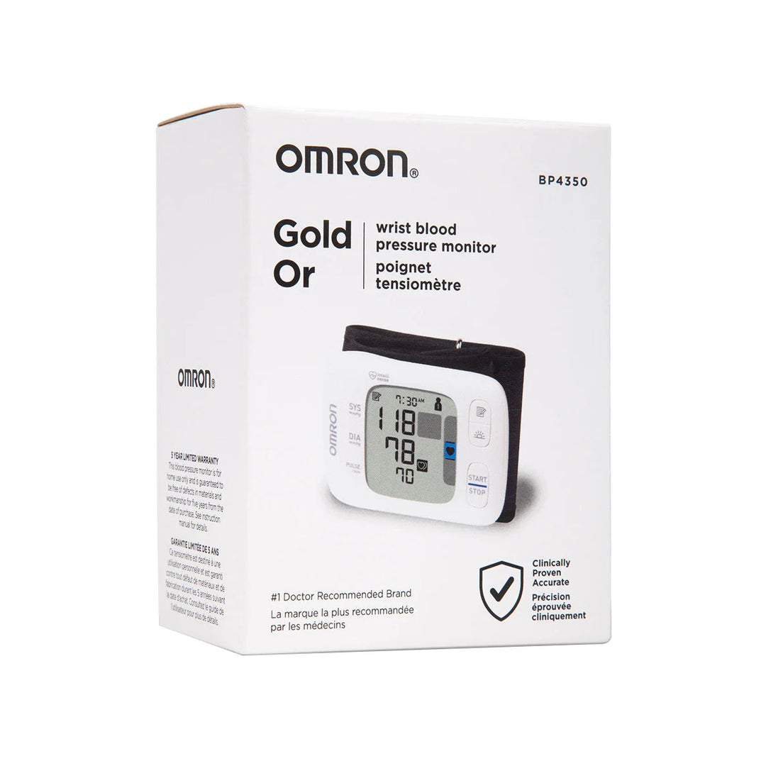 Omron – Tensiomètre-bracelet or BP4350, sans fils Bluetooth Smart