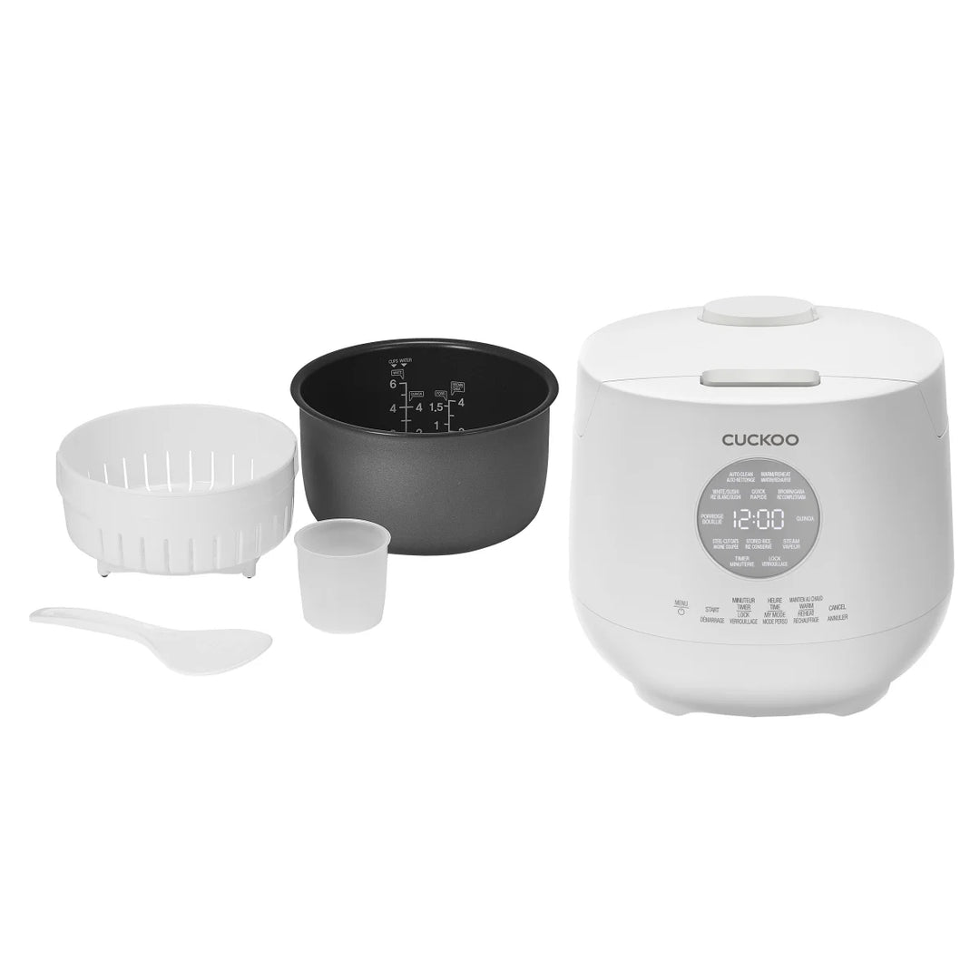 Cuckoo - Cuiseur à riz et chauffe-riz multifonctionnel, 6 tasses