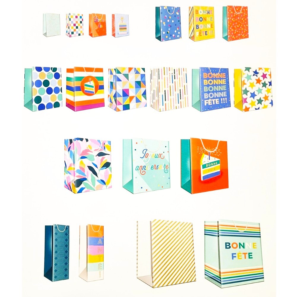 Hallmark - Sacs-cadeaux holiday recycle, 20 pièces