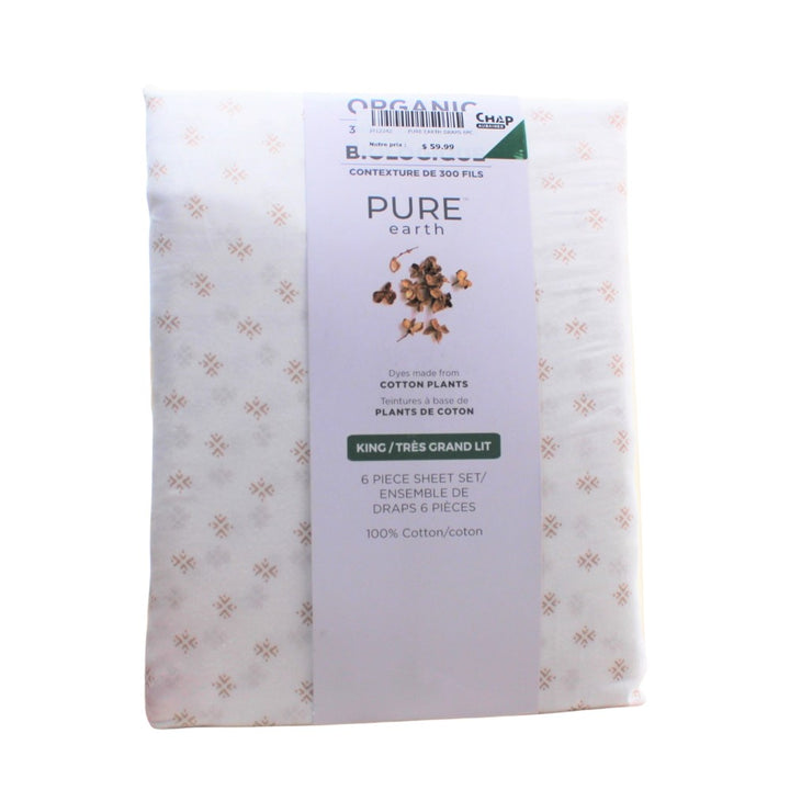 Pure Earth Organic Cotton 6-Piece Sheet Set