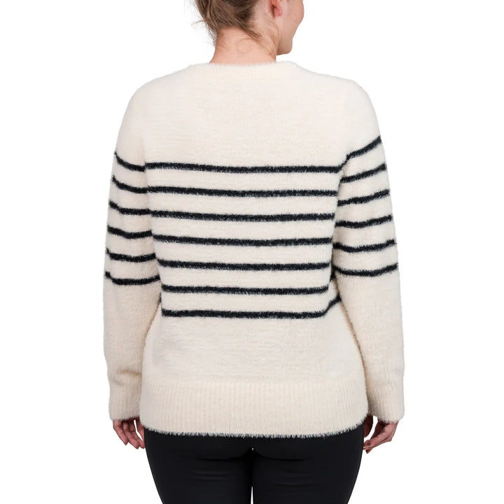 Bleu Gray - Eyelash Long Sleeve Sweater