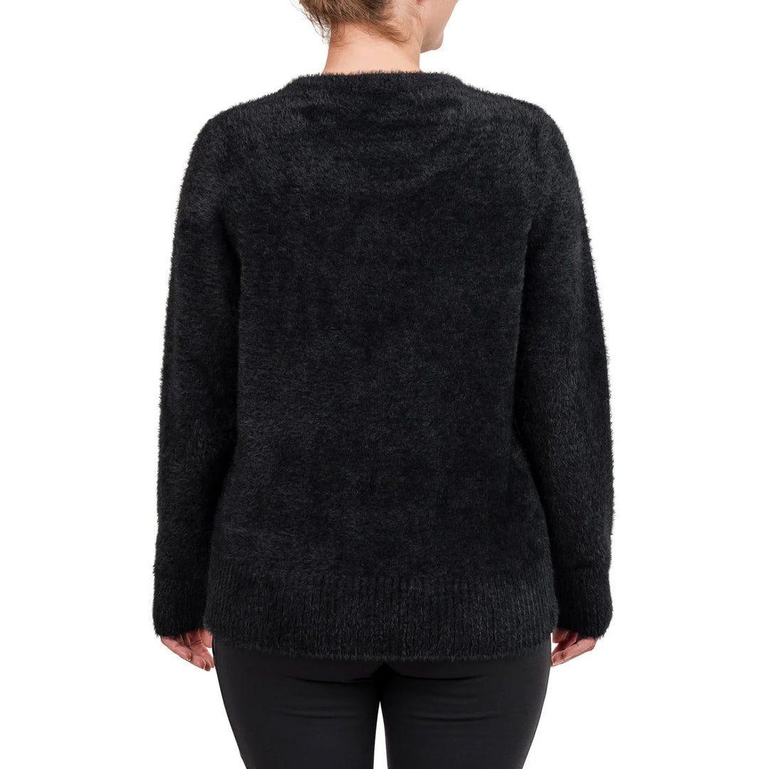 Bleu Gray - Eyelash Long Sleeve Sweater