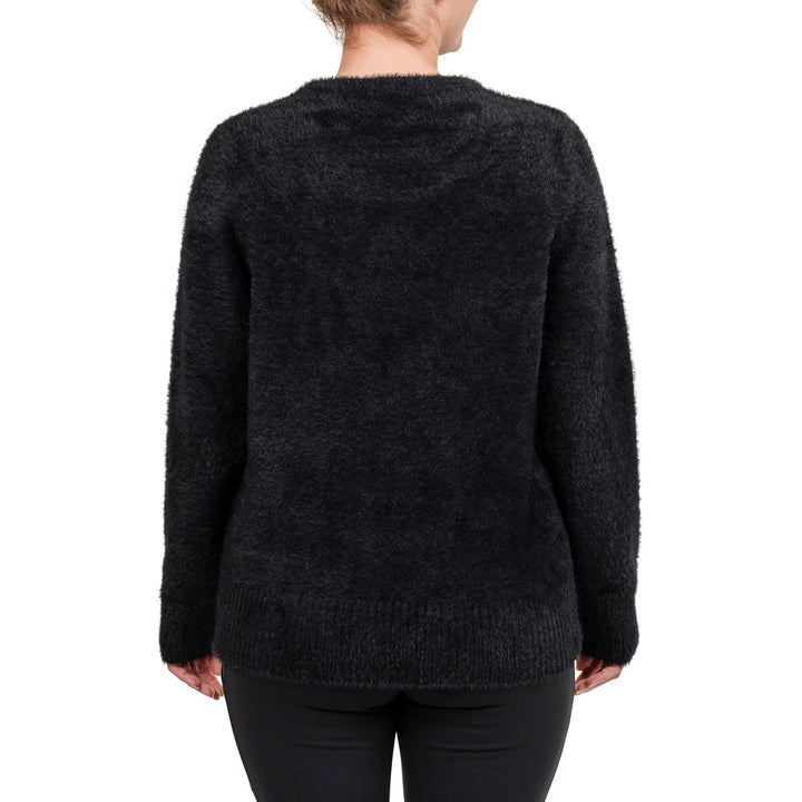 Bleu Gray - Eyelash Long Sleeve Sweater