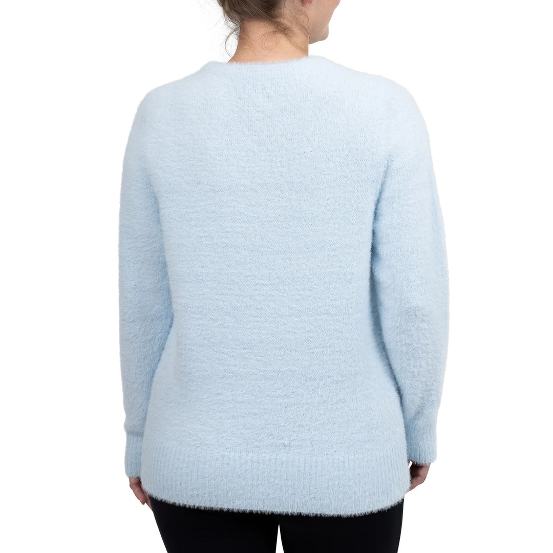 Bleu Gray - Eyelash Long Sleeve Sweater