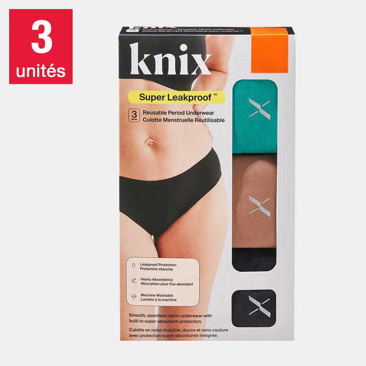 Knix - Reusable Bikini Style Menstrual Underwear, Pack of 3