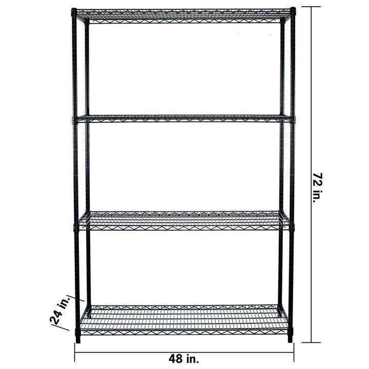 TRINITY – Étagère noire à 4 tablettes