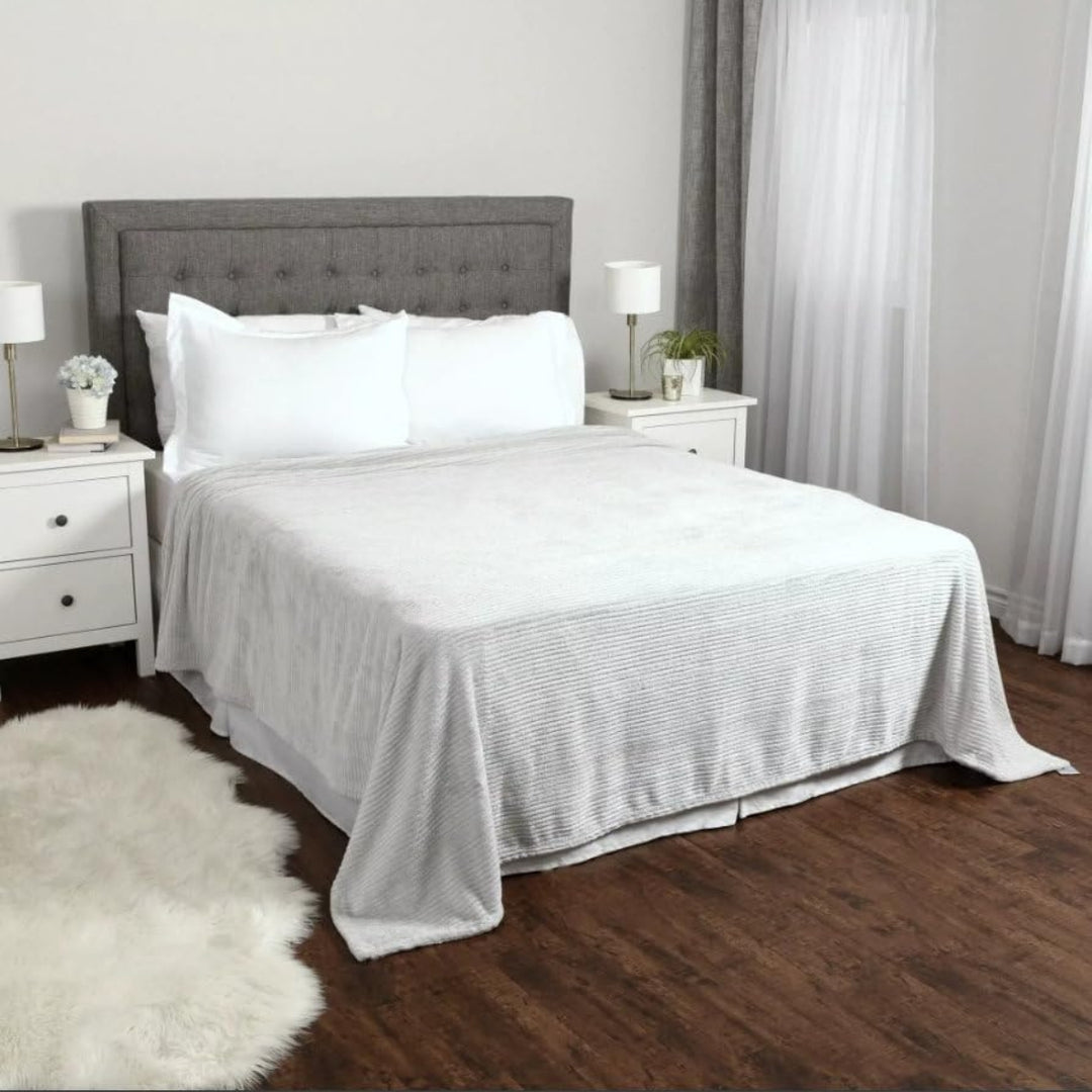 Life Comfort Ribbed Plush Throw